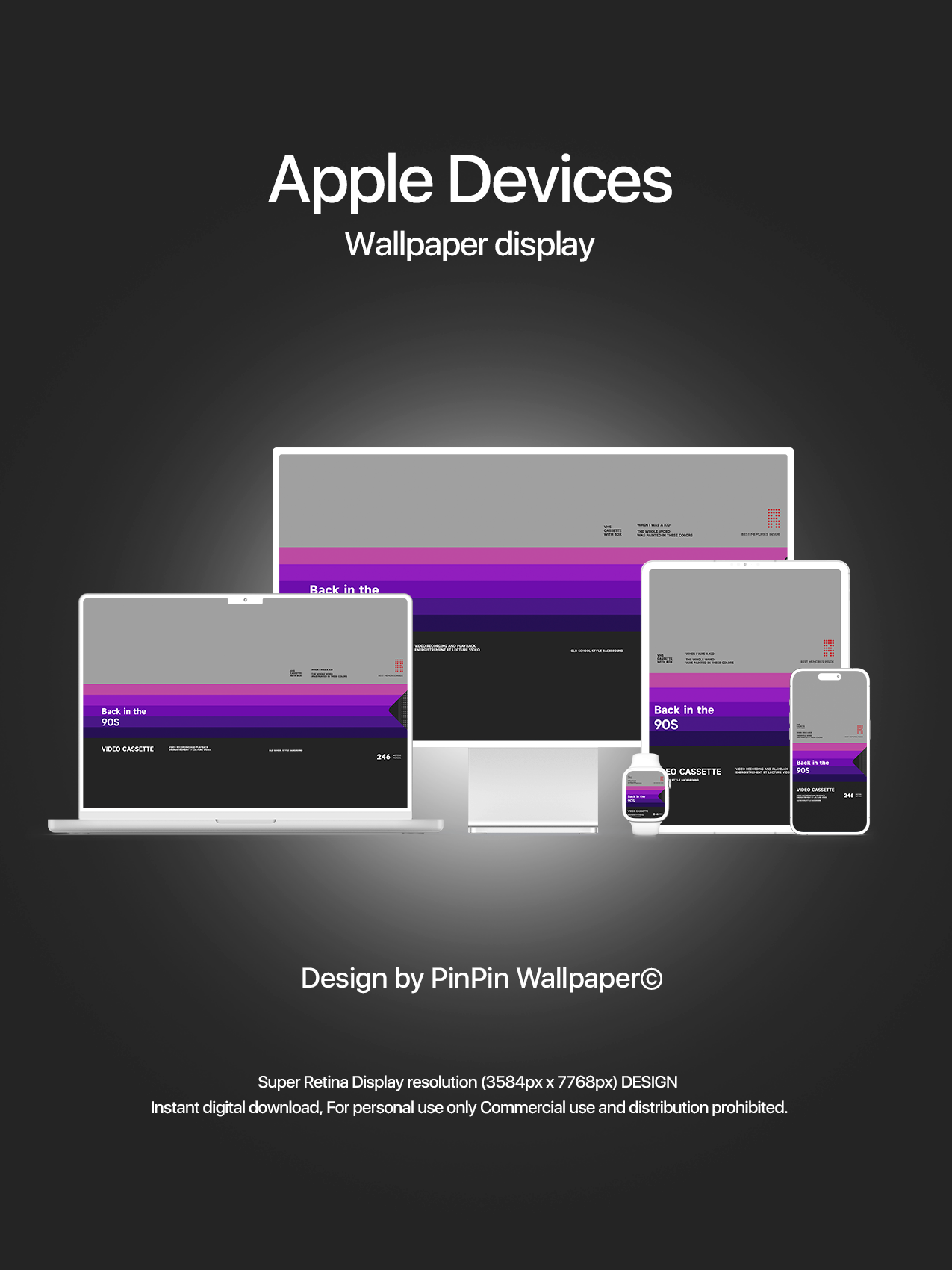 4K HD Apple デバイスの壁紙 背景デザイン 5 パック
