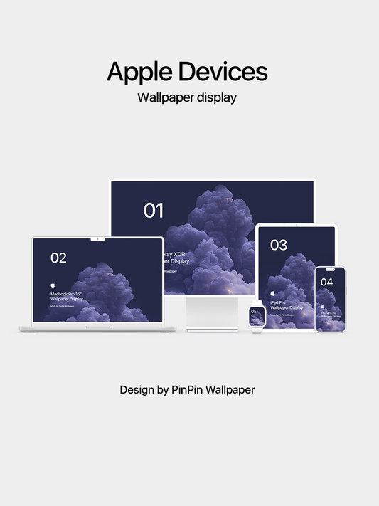 4K HD Apple Devices wallpaper Background Gradient Abstract Style grayish purple color for phone and ipad imac macbook 5 PACK)