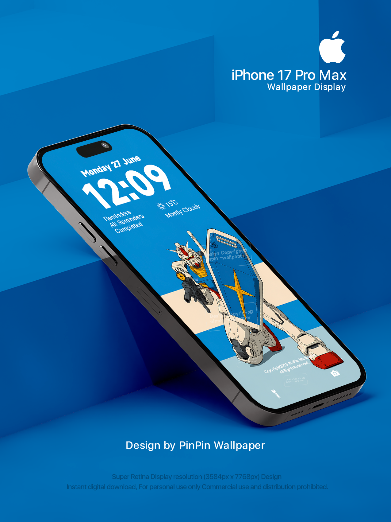 2026 Minimalist Gradient 4K Wallpaper for iPhone and Android | RX-78-2 Gundam