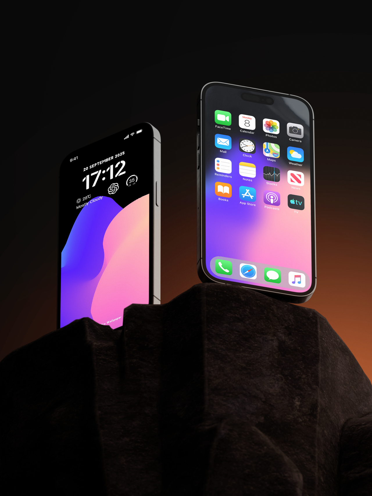 4K HD 壁紙の背景 - iPhone および Android 向け Black Universe Series20