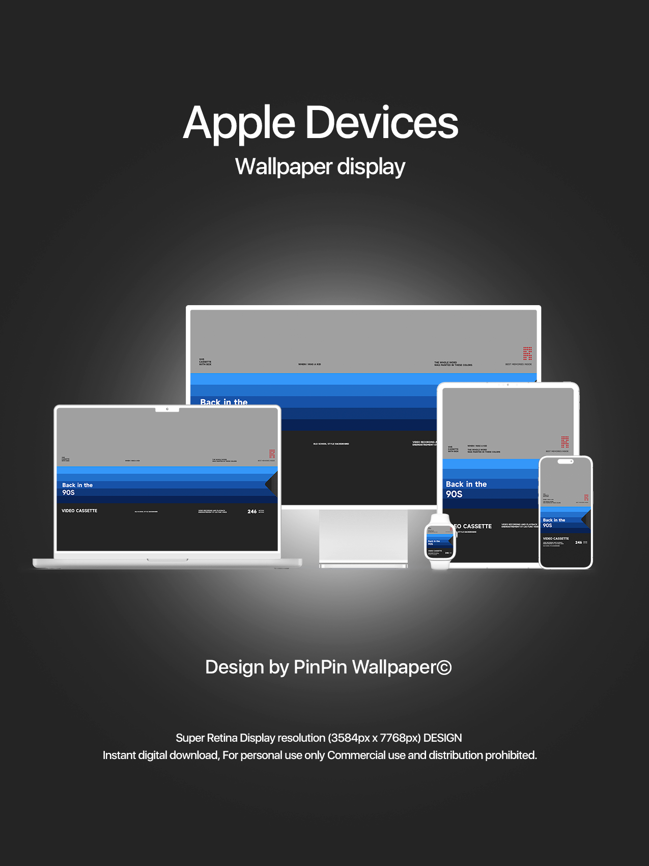 4K HD Apple デバイスの壁紙 背景デザイン 5 パック