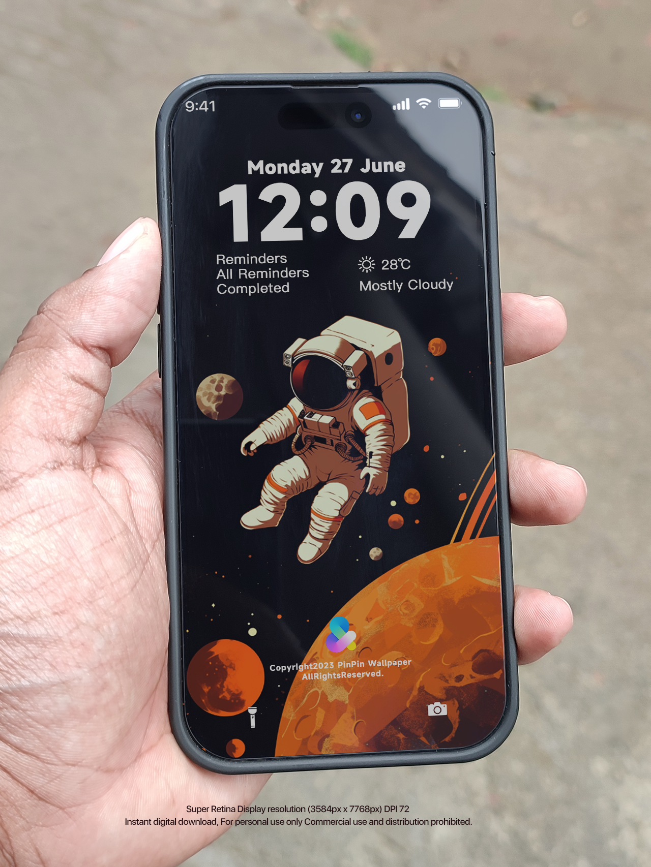 4K HD 壁紙の背景 - 宇宙飛行士 - iPhone と Android 用のかわいい男の子