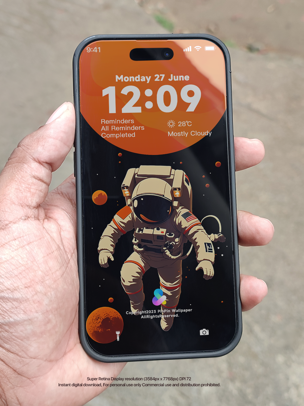4K HD 壁紙の背景 - 宇宙飛行士 - iPhone と Android 用のかわいい男の子