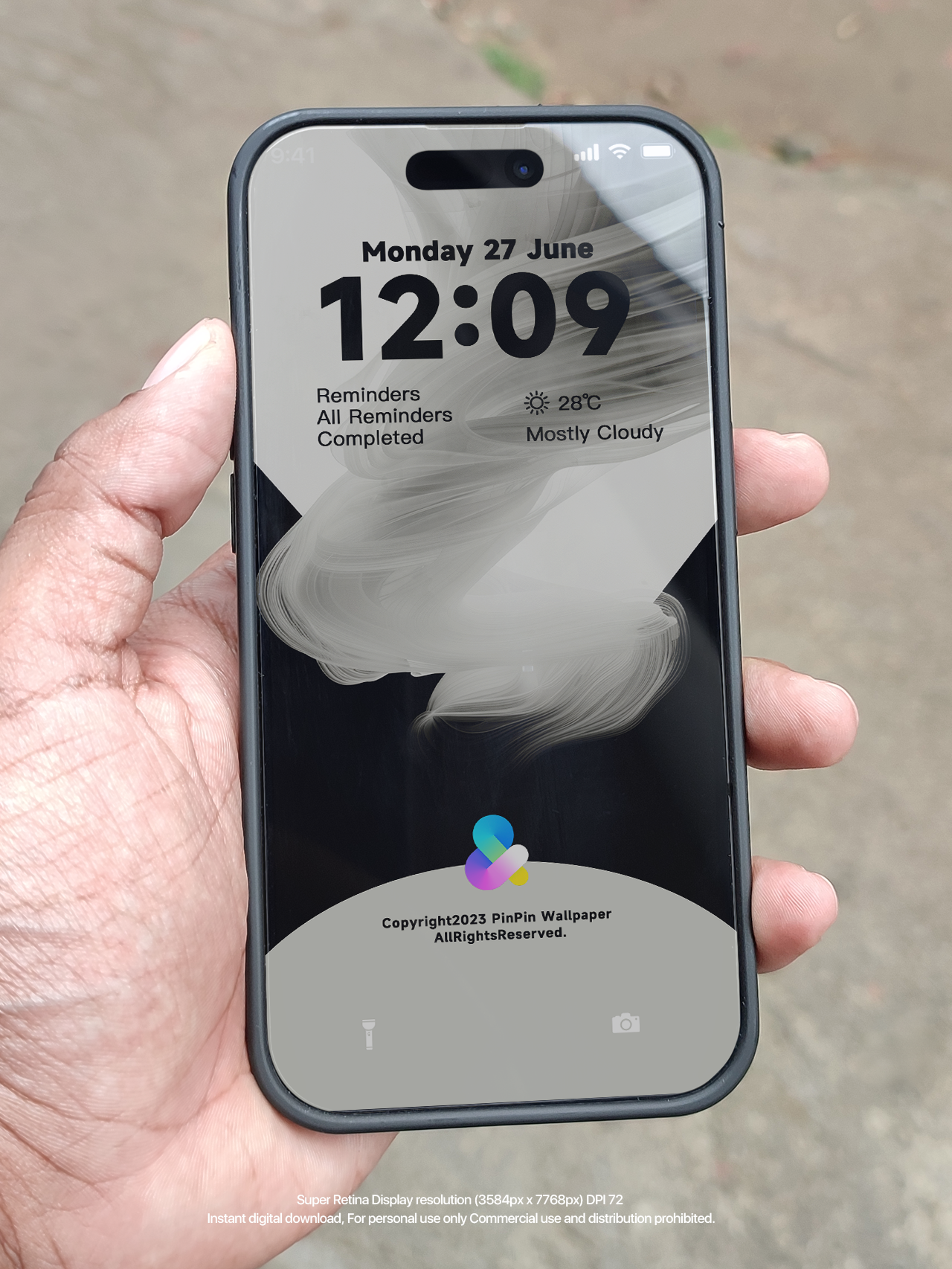 iPhone と Android 向けの 4K HD 壁紙の背景 - 幾何学的抽象パターン