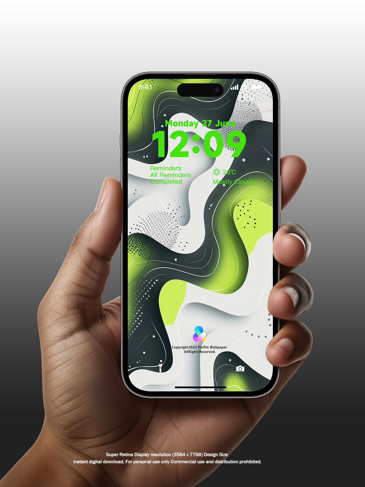 4K HD Phone Wallpaper Background -abstract style Green Wallpapers for iPhone and Android