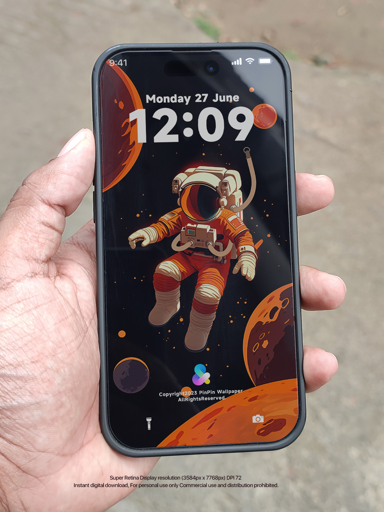 4K HD 壁紙の背景 - 宇宙飛行士 - iPhone と Android 用のかわいい男の子