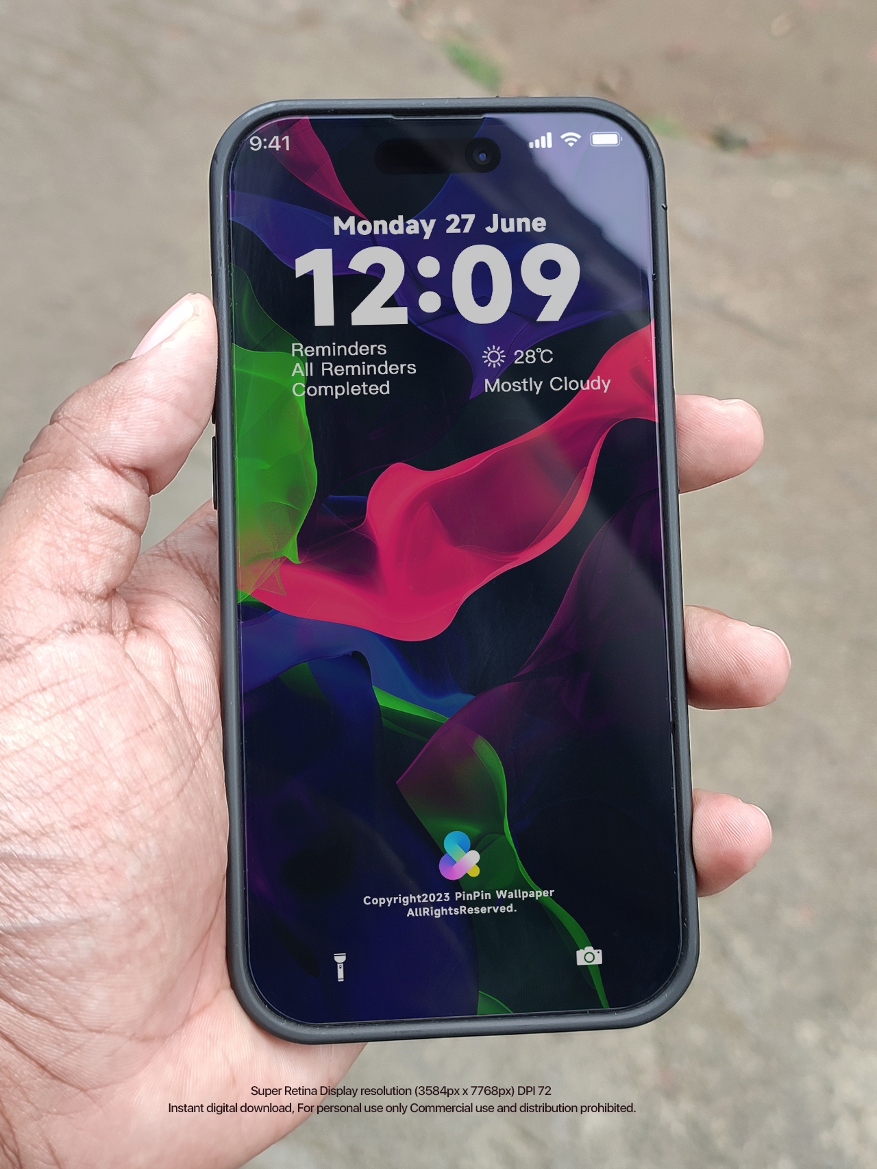 iPhone と Android 向けの 4K HD 壁紙の背景 - 幾何学的抽象パターン