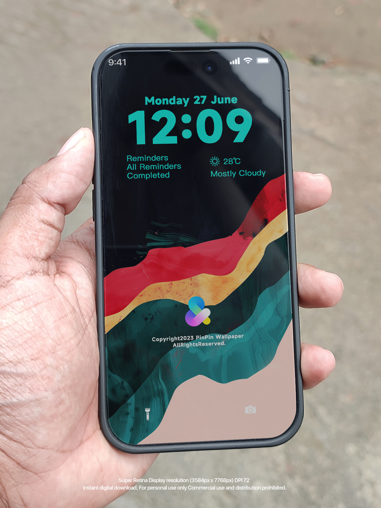 iPhone と Android 向けの 4K HD 壁紙の背景 - 幾何学的抽象パターン