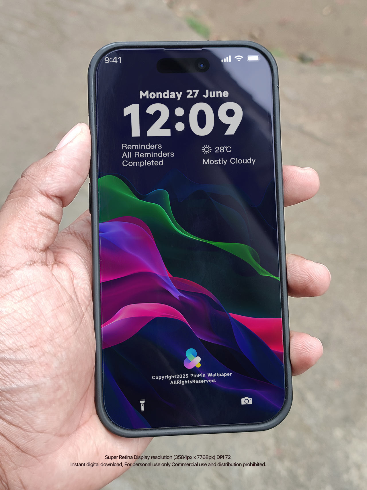 iPhone と Android 向けの 4K HD 壁紙の背景 - 幾何学的抽象パターン