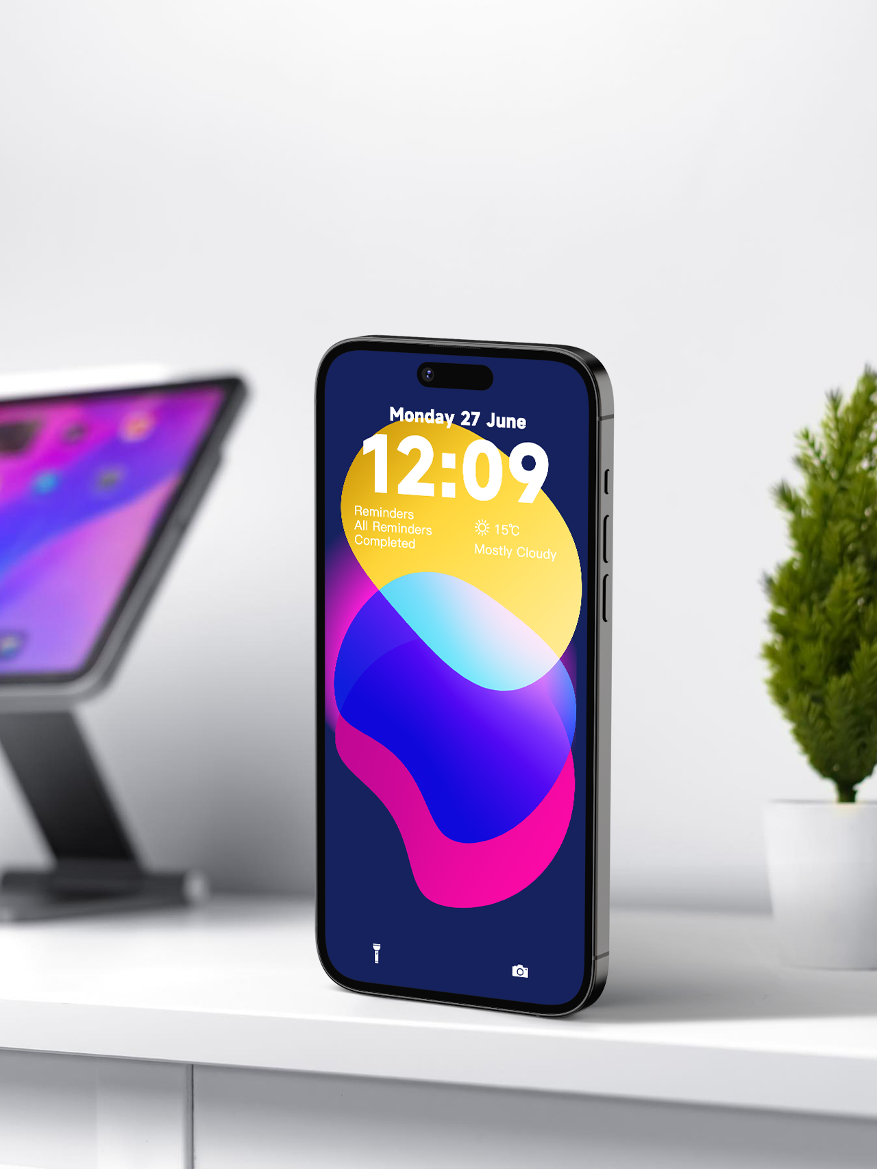 4K HD 壁紙の背景 - iPhone と Android 向けのカラフルな幾何学的形状