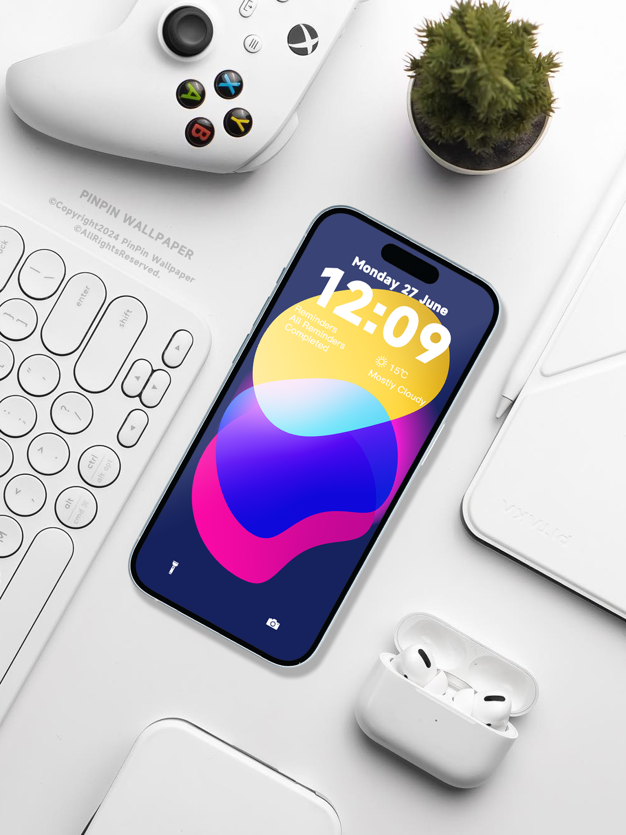 4K HD 壁紙の背景 - iPhone と Android 向けのカラフルな幾何学的形状