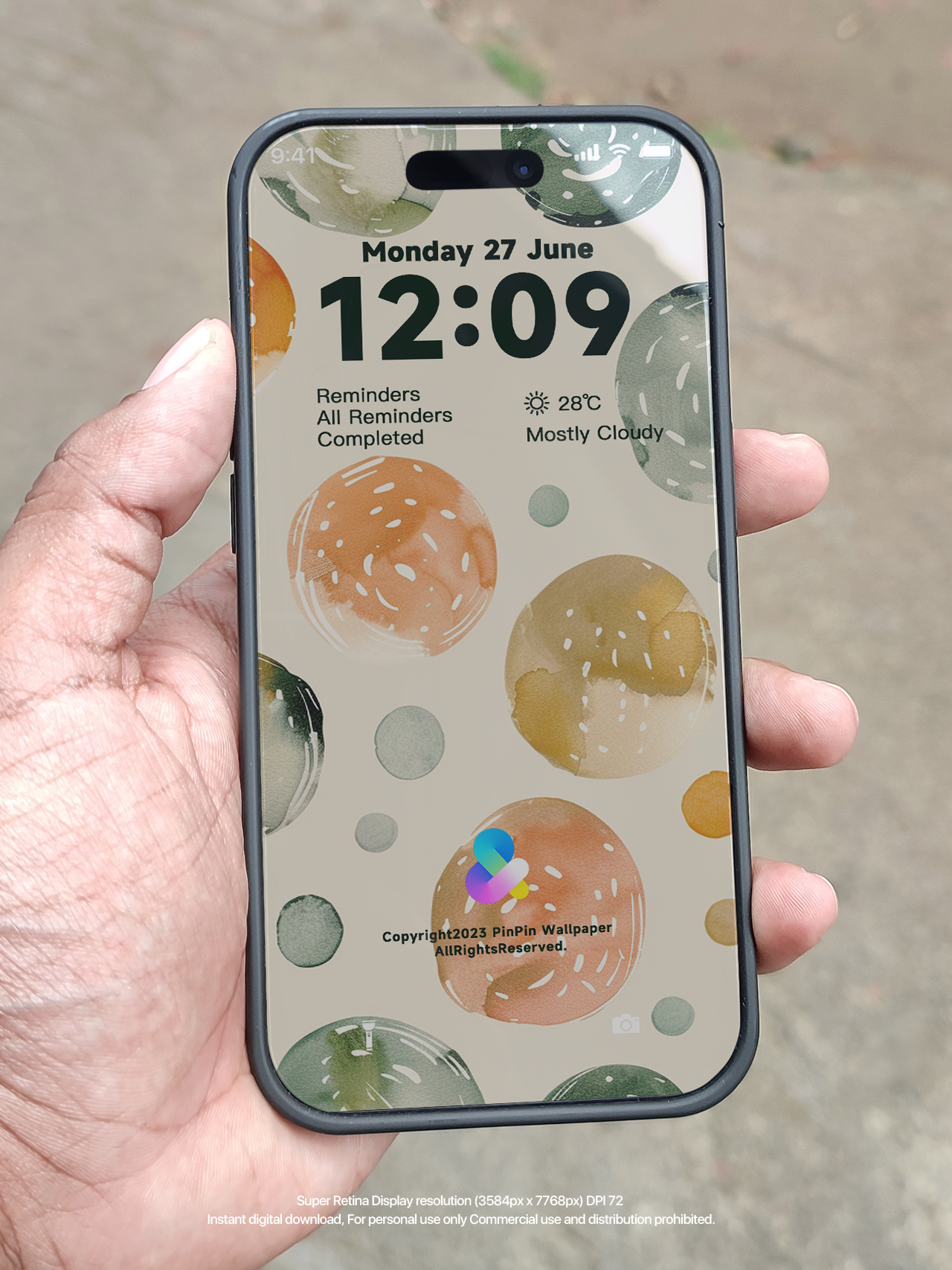 iPhone と Android 向けの 4K HD 壁紙の背景 - 幾何学的抽象パターン