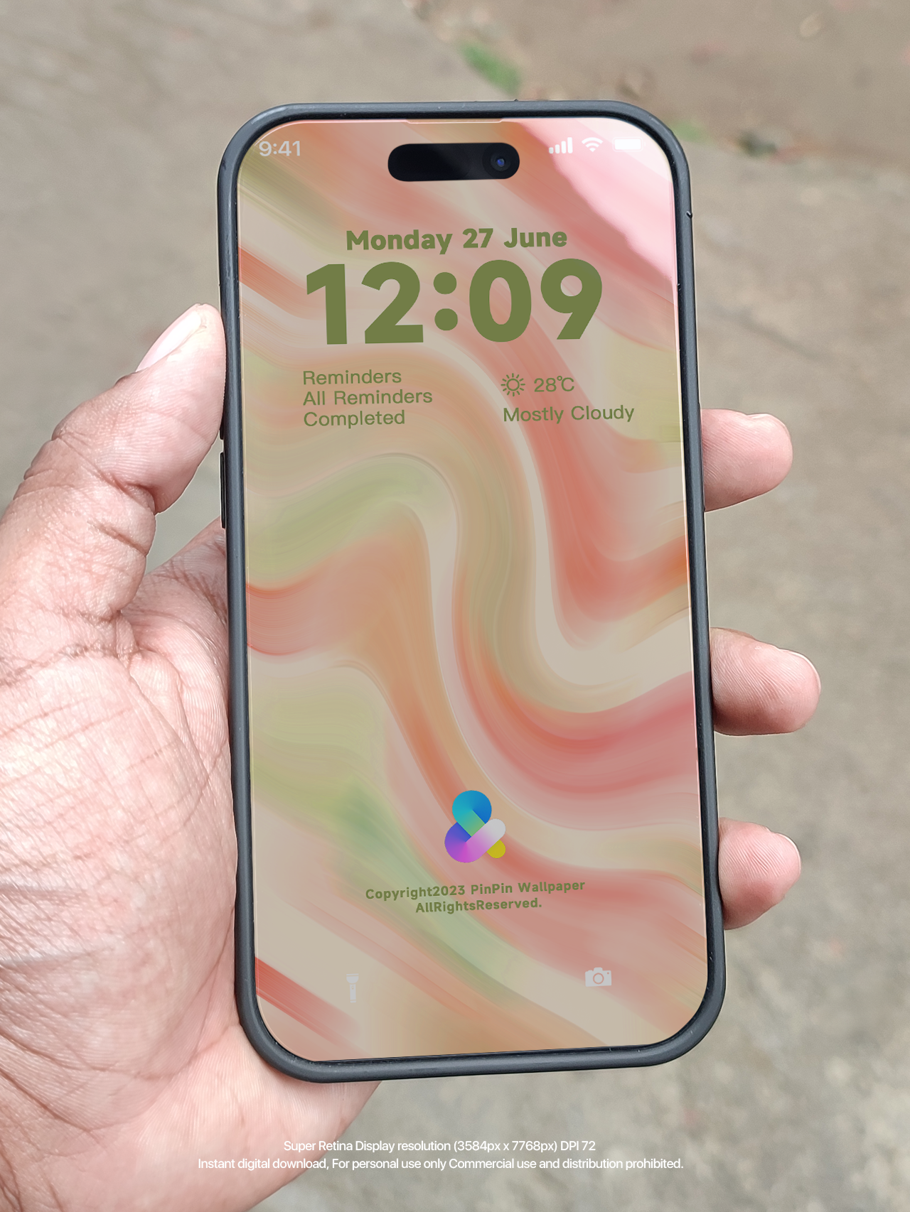 iPhone と Android 向けの 4K HD 壁紙の背景 - 幾何学的抽象パターン