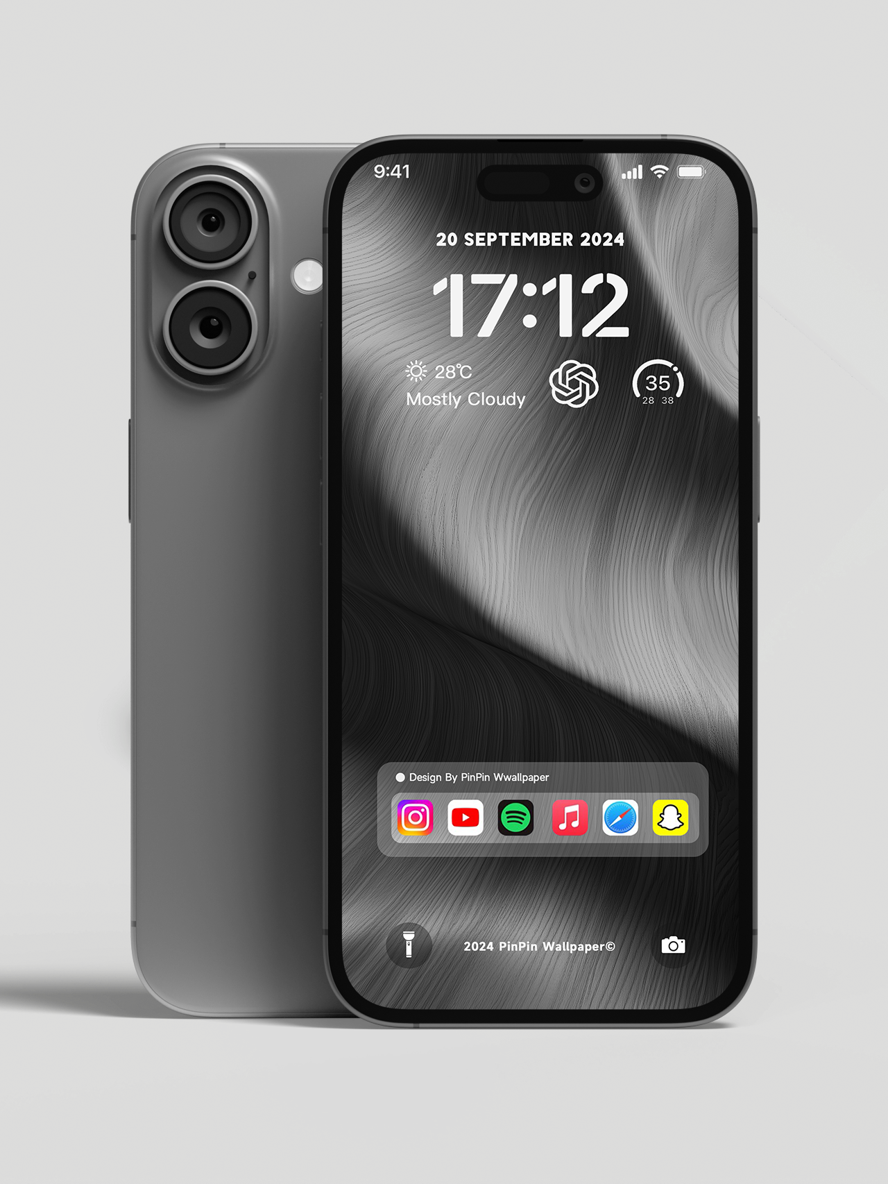 4K HD Phone Wallpaper Background -Abstract style light black 01 for iPhone and Android