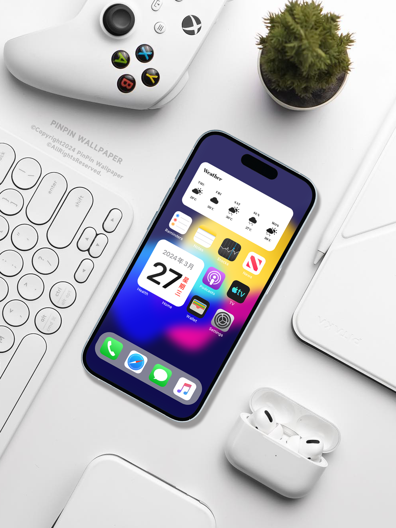 4K HD 壁紙の背景 - iPhone と Android 向けのカラフルな幾何学的形状