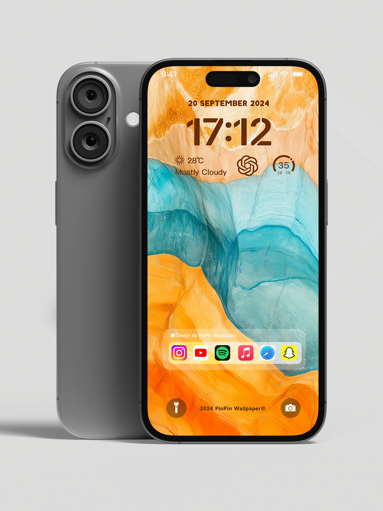4K HD Phone Wallpaper Background -Abstract style Sunny Orange 03 for iPhone and Android
