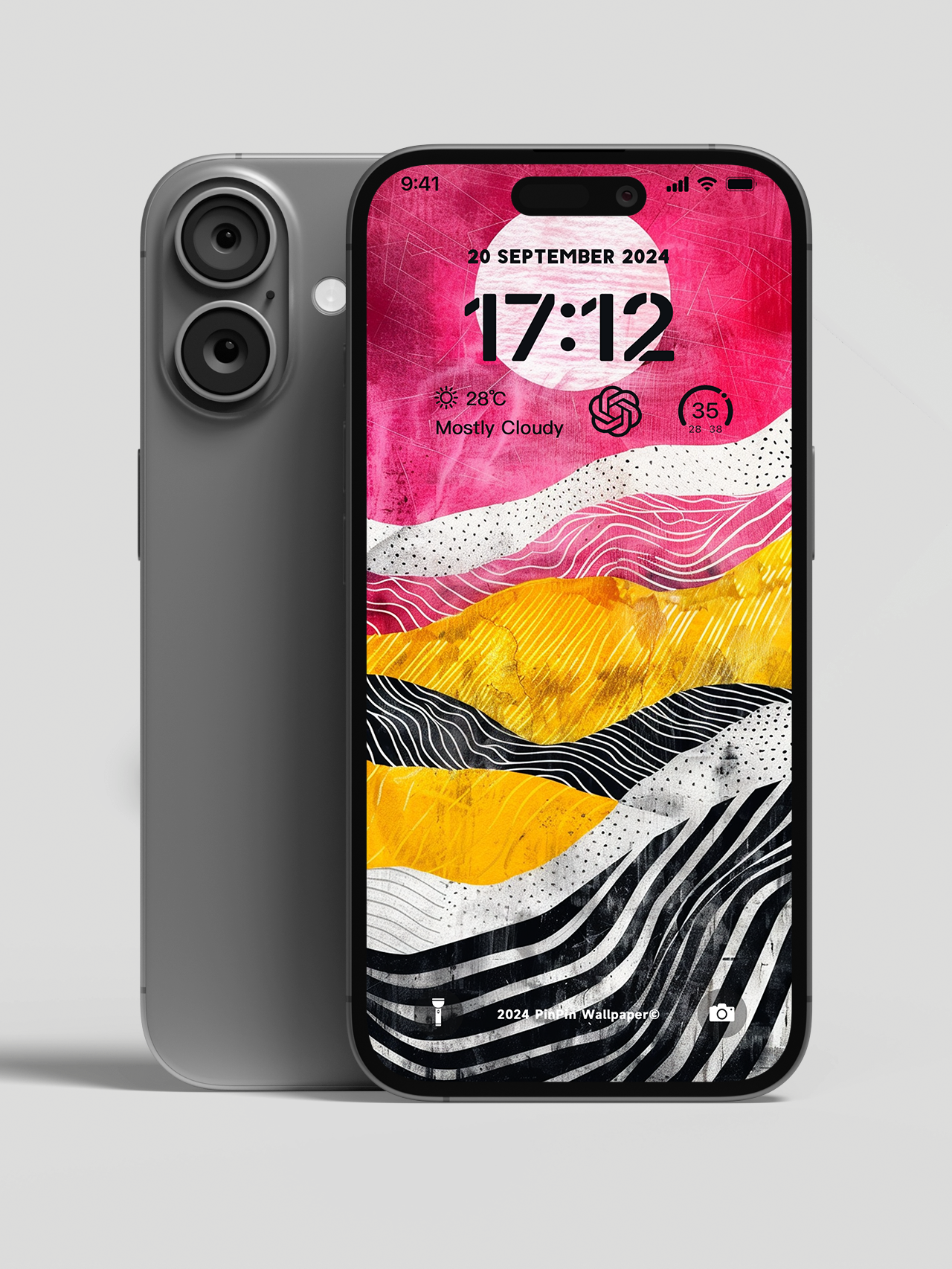 4K HD Phone Wallpaper Background -Abstract style wave graph 01 for iPhone and Android
