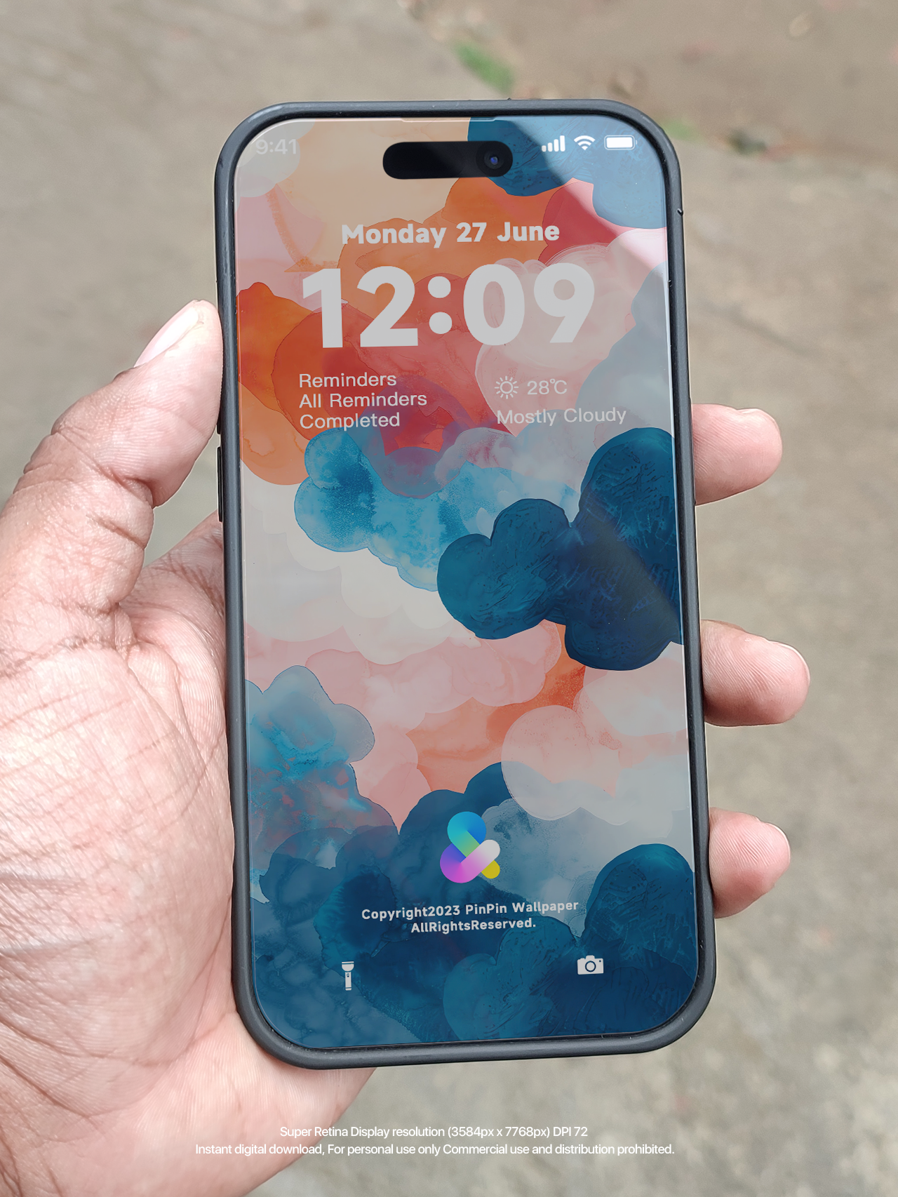 iPhone と Android 向けの 4K HD 壁紙の背景 - 幾何学的抽象パターン