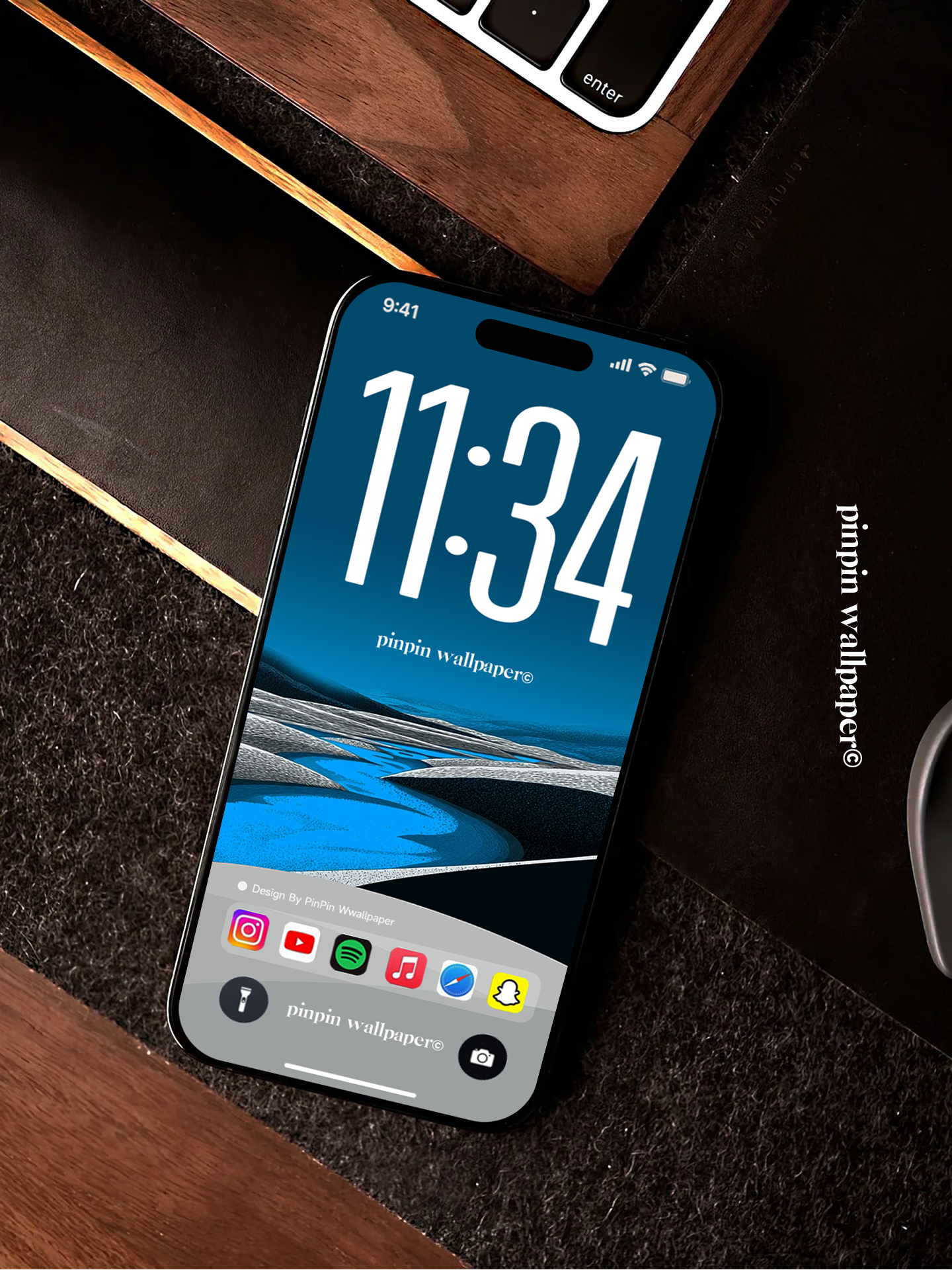 4K HD Phone Wallpaper Background - NO.5788 Minimalist Gradient Style bule wallpapers for iPhone and Android