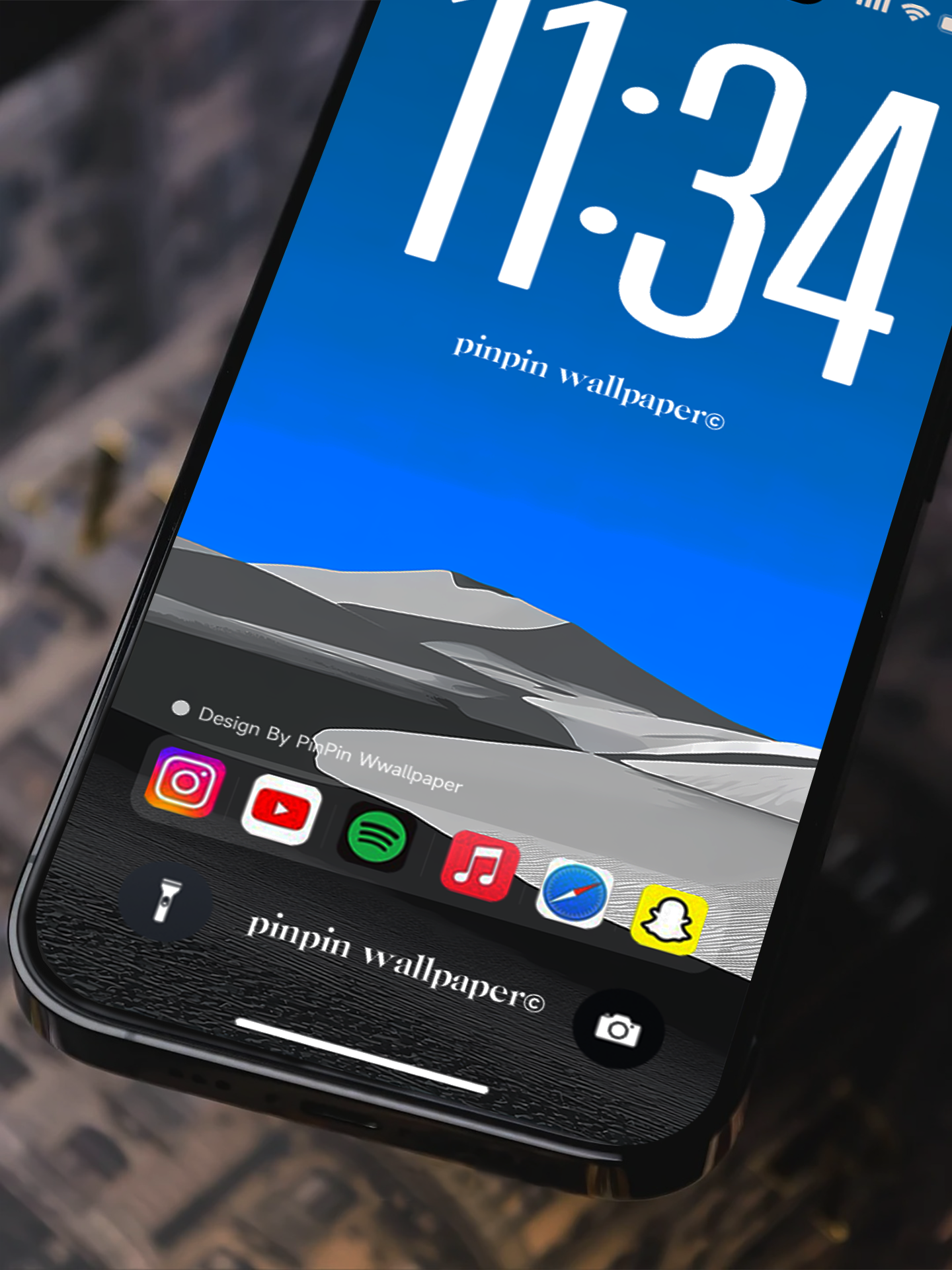 4K HD Phone Wallpaper Background - NO.5789 Minimalist Gradient Style bule wallpapers for iPhone and Android