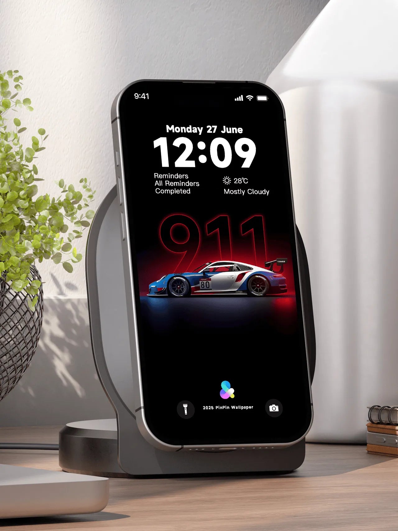 4K HD Mobile Wallpaper Backgrounds - Minimalist Gradient Color Porsche 911 Wallpapers for iPhone and Android