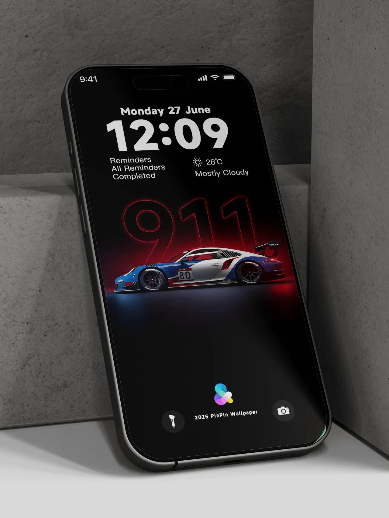 4K HD Mobile Wallpaper Backgrounds - Minimalist Gradient Color Porsche 911 Wallpapers for iPhone and Android