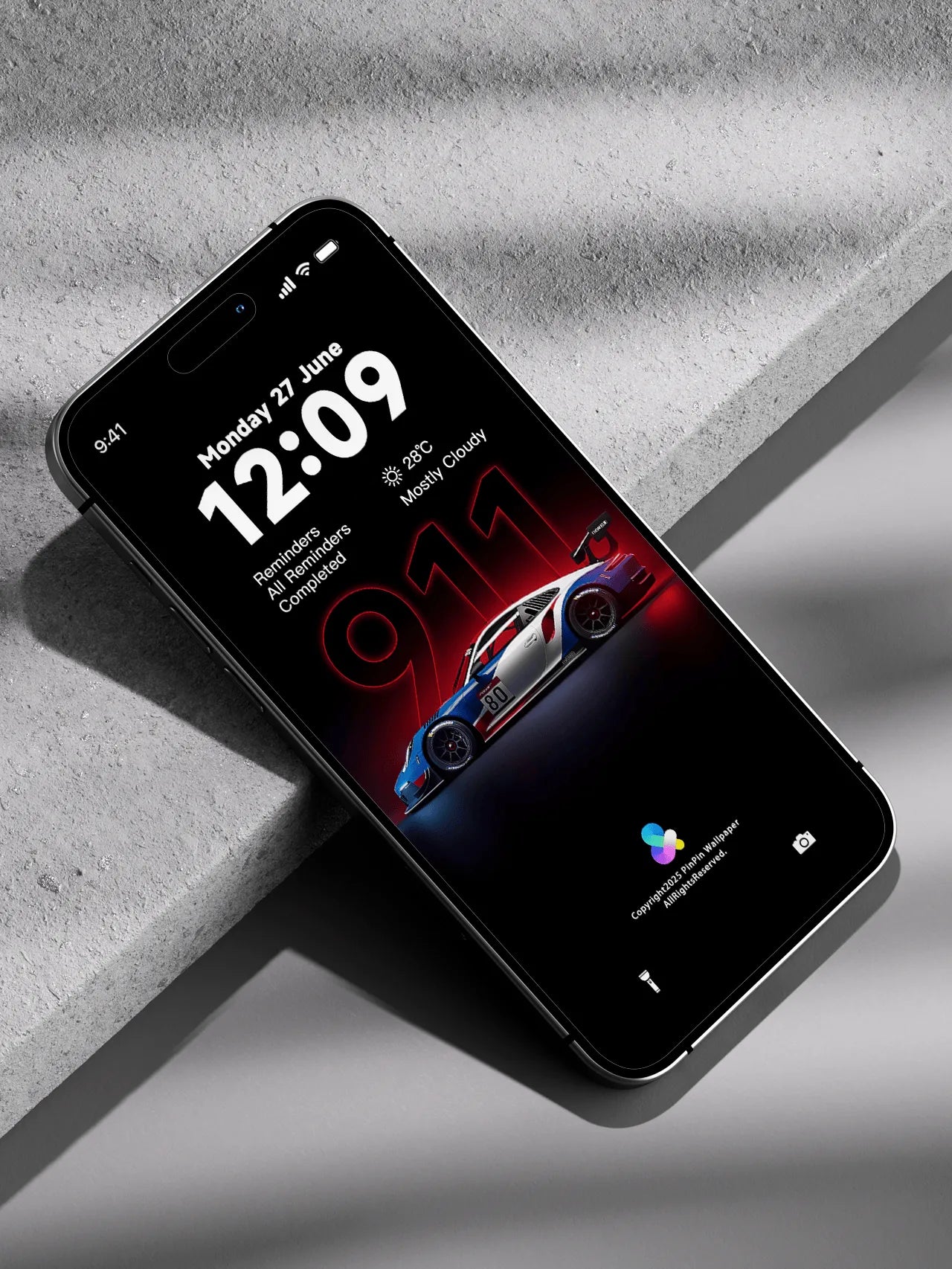 4K HD Mobile Wallpaper Backgrounds - Minimalist Gradient Color Porsche 911 Wallpapers for iPhone and Android