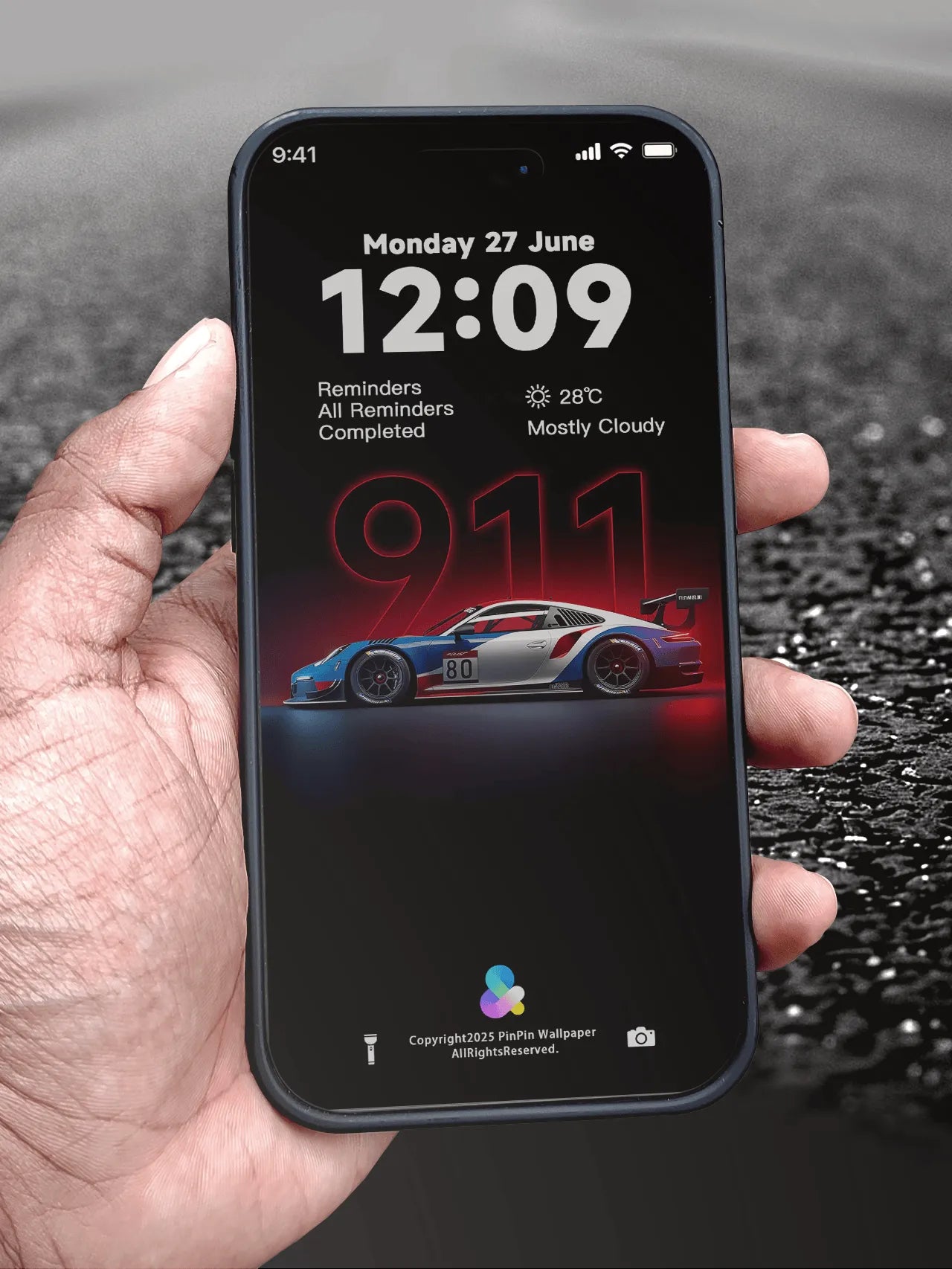 4K HD Mobile Wallpaper Backgrounds - Minimalist Gradient Color Porsche 911 Wallpapers for iPhone and Android