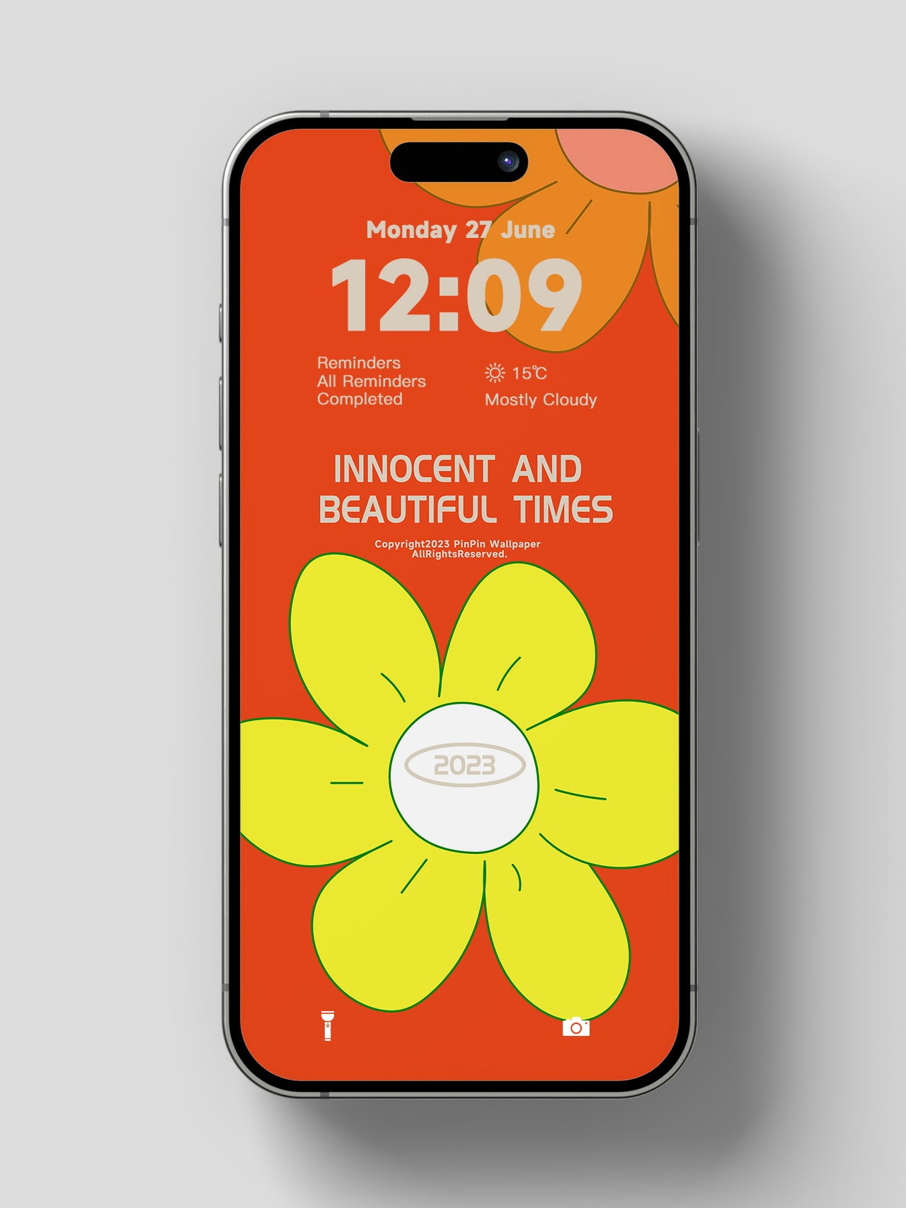 4K HD壁紙の背景 - iPhoneおよびAndroid用のオレンジの花