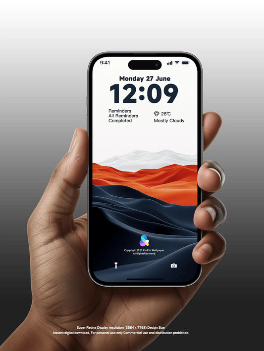 4K HD Phone Wallpaper Background -abstract style  orange red Wallpapers for iPhone and Android