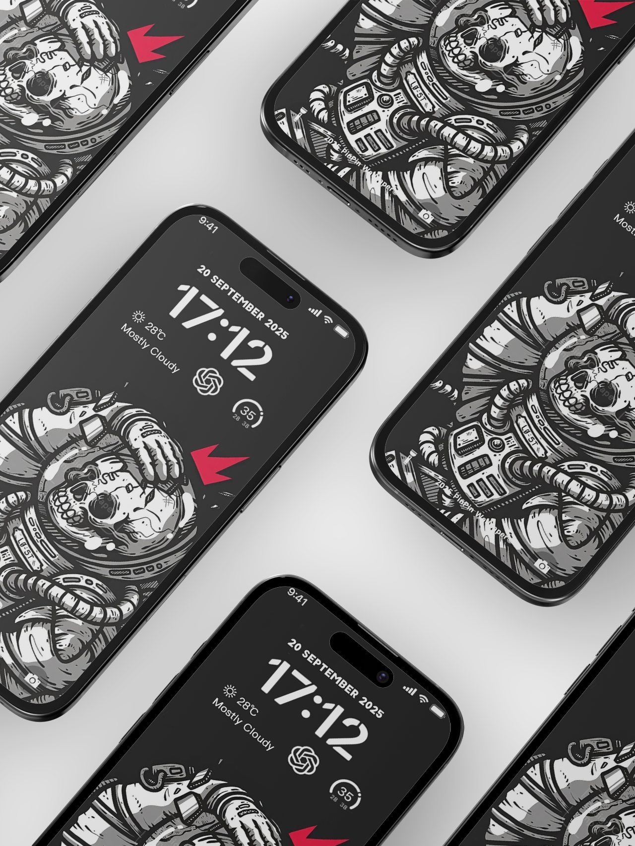 4K HD 壁紙の背景 - iPhone および Android 向け Black Universe Series20