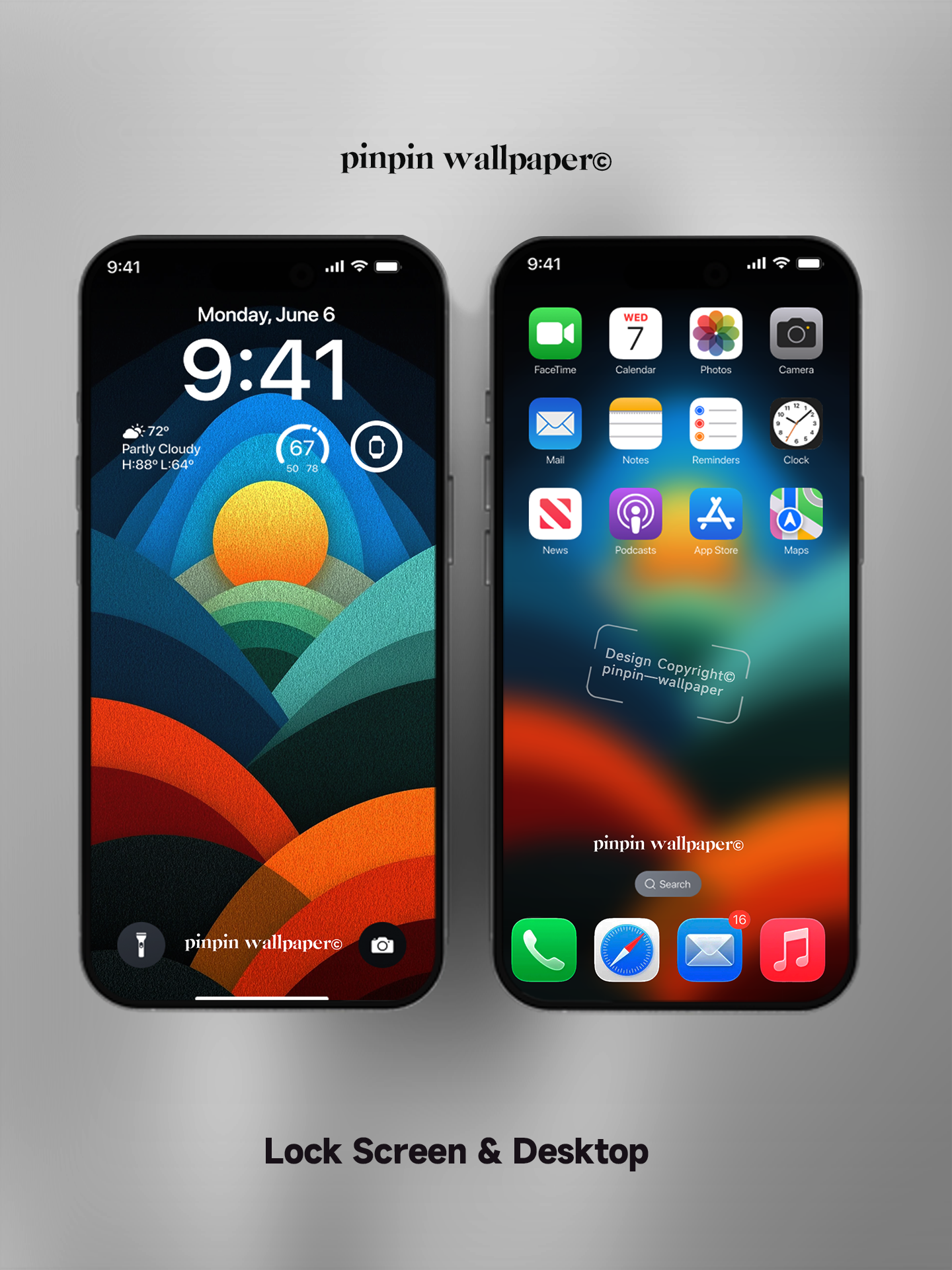 4K HD Phone Wallpaper Background - NO.5816 Minimalist Gradient Style wallpapers for iPhone and Android
