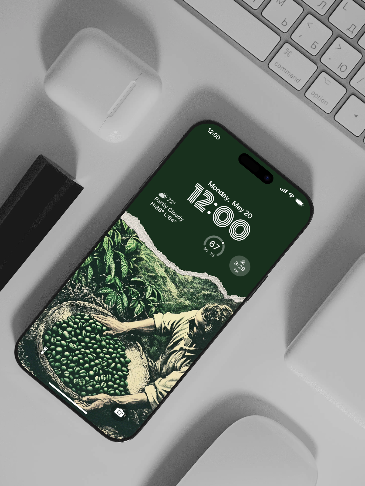 4K HD Phone Wallpaper Background - Vintage Coffee Manor Style wallpapers for iPhone and Android