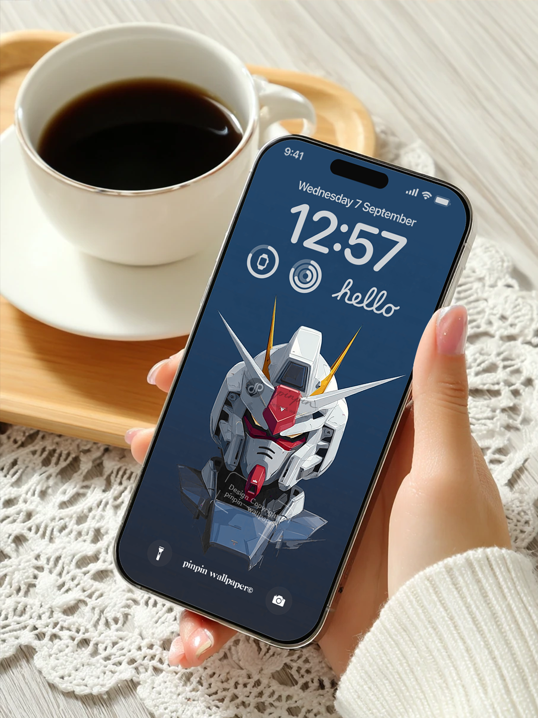 4K HD Phone Wallpaper Background - NO.6160 Minimalist Gradient Style Graffiti Gundam wallpapers for iPhone and Android