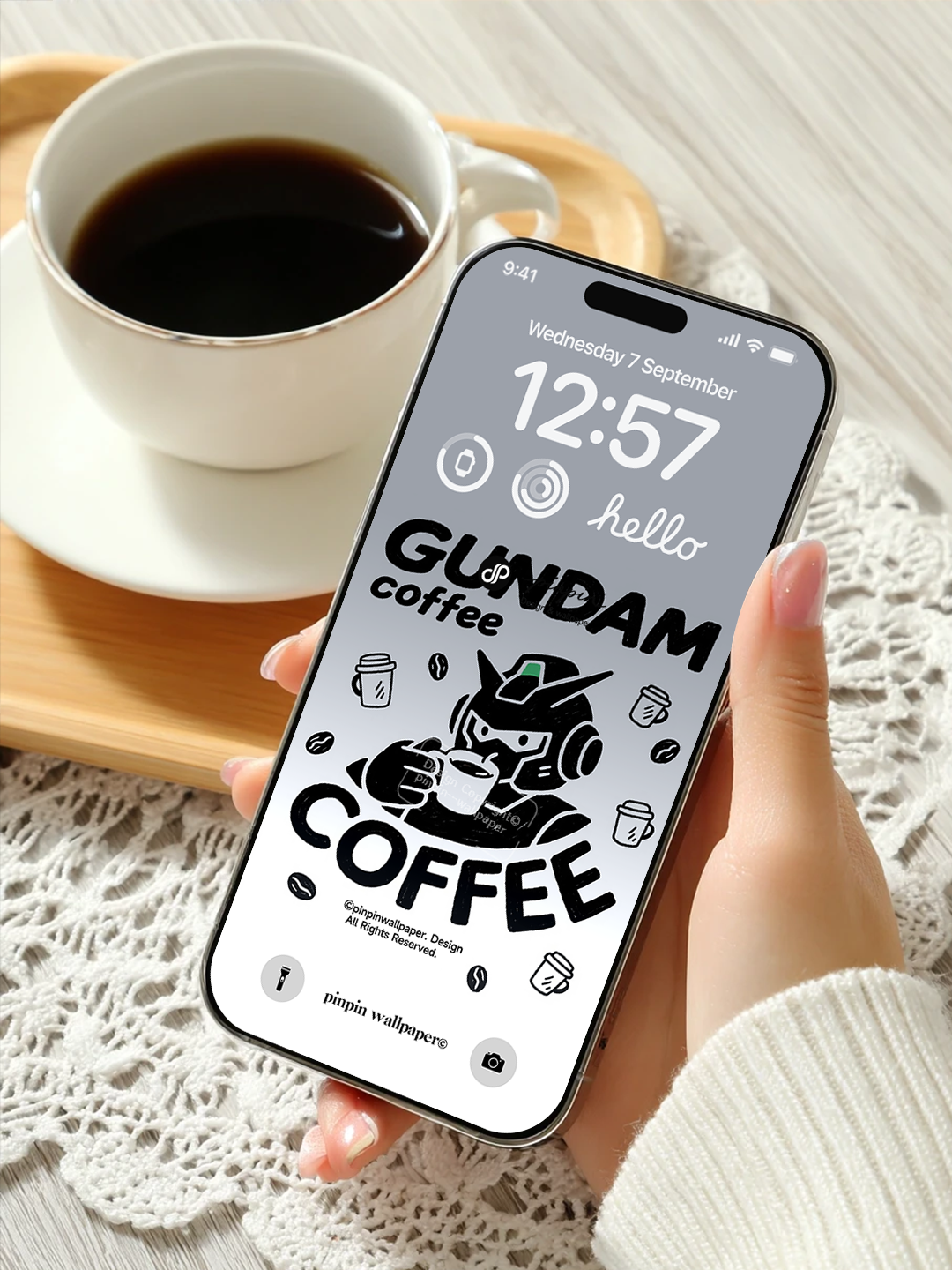 4K HD Phone Wallpaper Background - NO.6158 Minimalist Gradient Style Graffiti Gundam wallpapers for iPhone and Android
