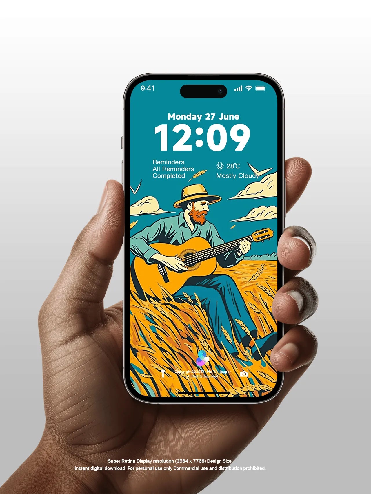 4K HD Phone Wallpaper Background -abstract style Van Gogh's Musical Dreams Wallpapers for iPhone and Android