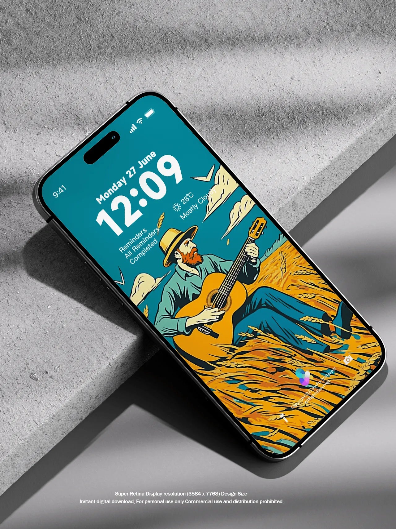 4K HD Phone Wallpaper Background -abstract style Van Gogh's Musical Dreams Wallpapers for iPhone and Android