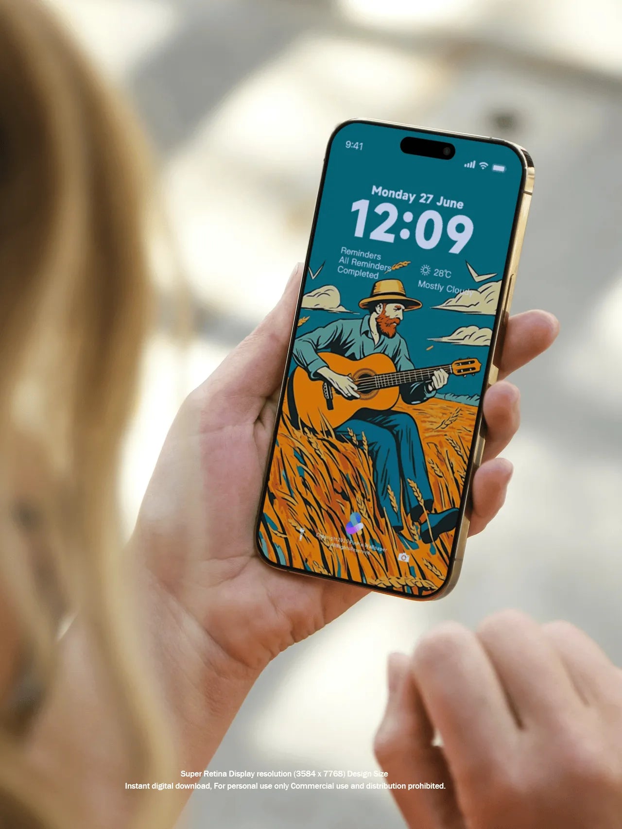 4K HD Phone Wallpaper Background -abstract style Van Gogh's Musical Dreams Wallpapers for iPhone and Android