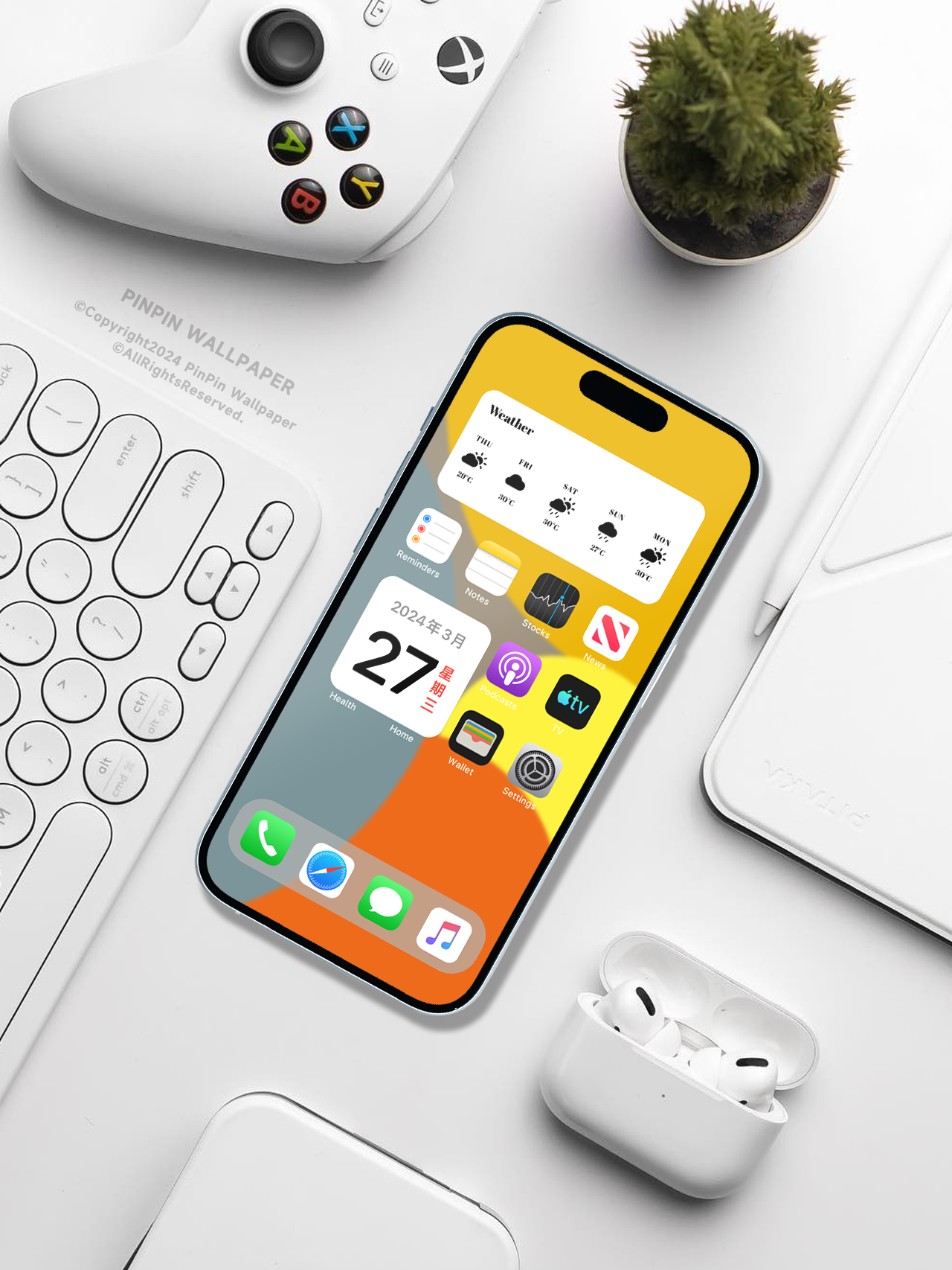 4K HD 壁紙の背景 - iPhone と Android 向けのカラフルな幾何学的形状