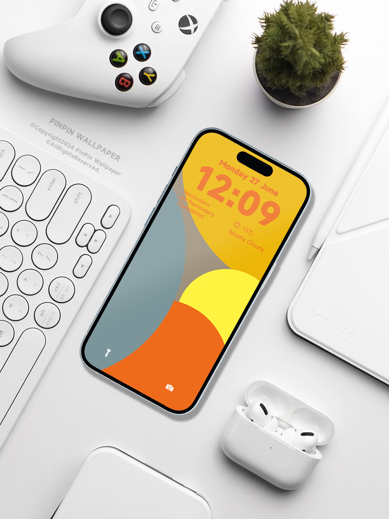 4K HD 壁紙の背景 - iPhone と Android 向けのカラフルな幾何学的形状