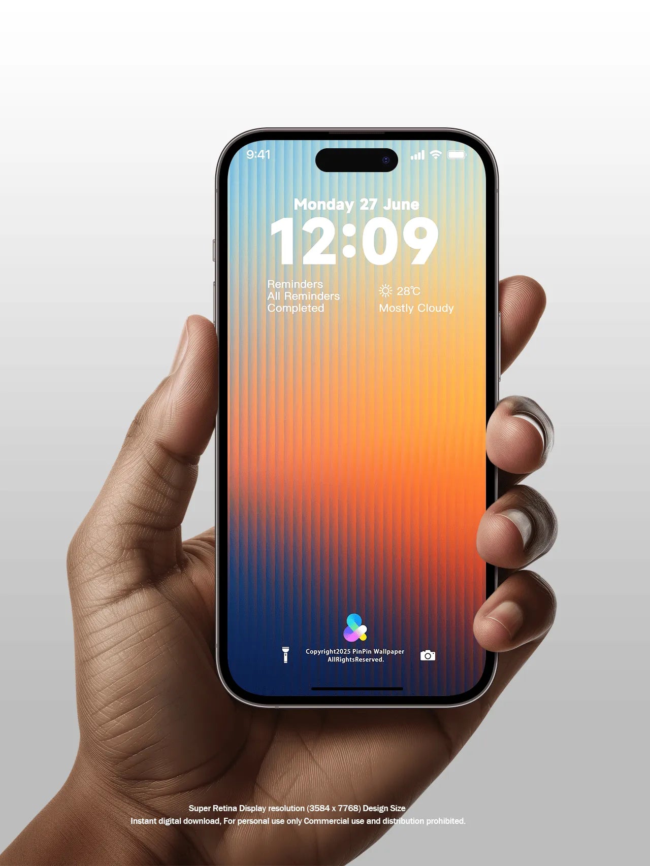 4K HD Wallpaper Background -Gradient color Minimalist style gradient for iPhone and Android 6PACK