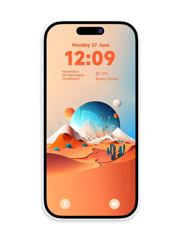 4K HD 壁紙の背景 - iPhone と Android 向けの砂漠の惑星