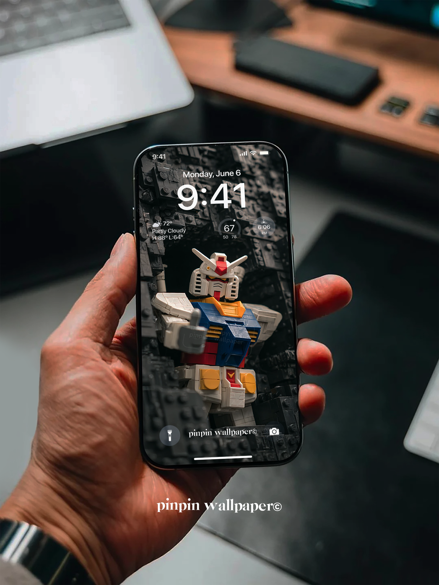 4K HD Phone Wallpaper Background - Black Lego Style Gundam wallpapers for iPhone and Android
