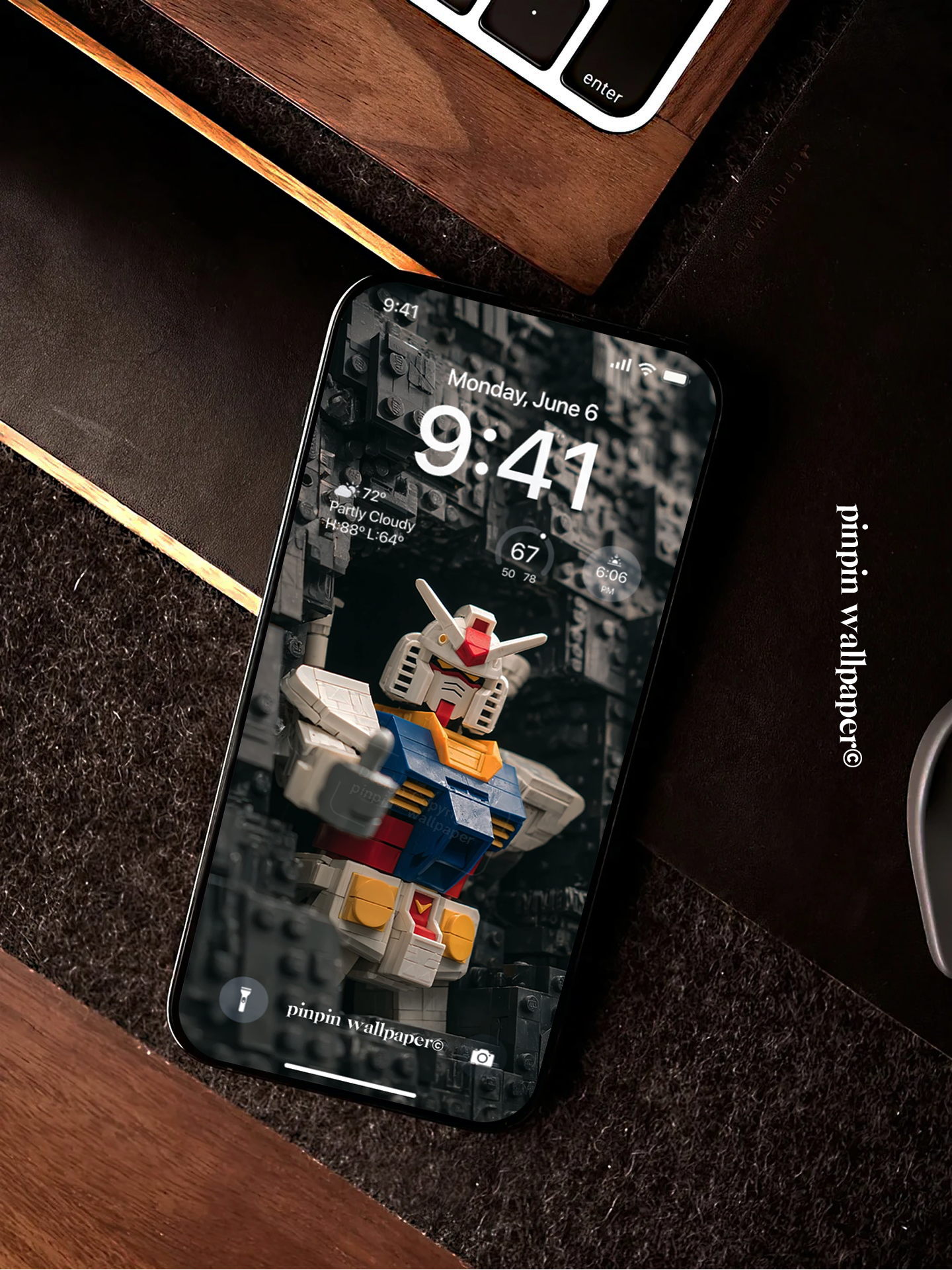 4K HD Phone Wallpaper Background - Black Lego Style Gundam wallpapers for iPhone and Android