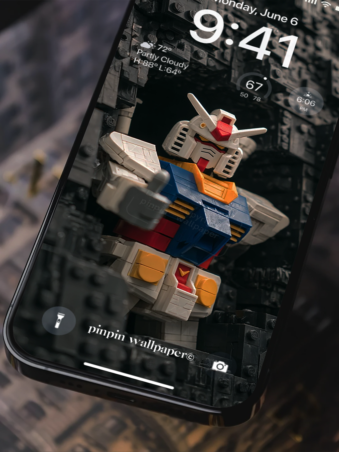 4K HD Phone Wallpaper Background - Black Lego Style Gundam wallpapers for iPhone and Android