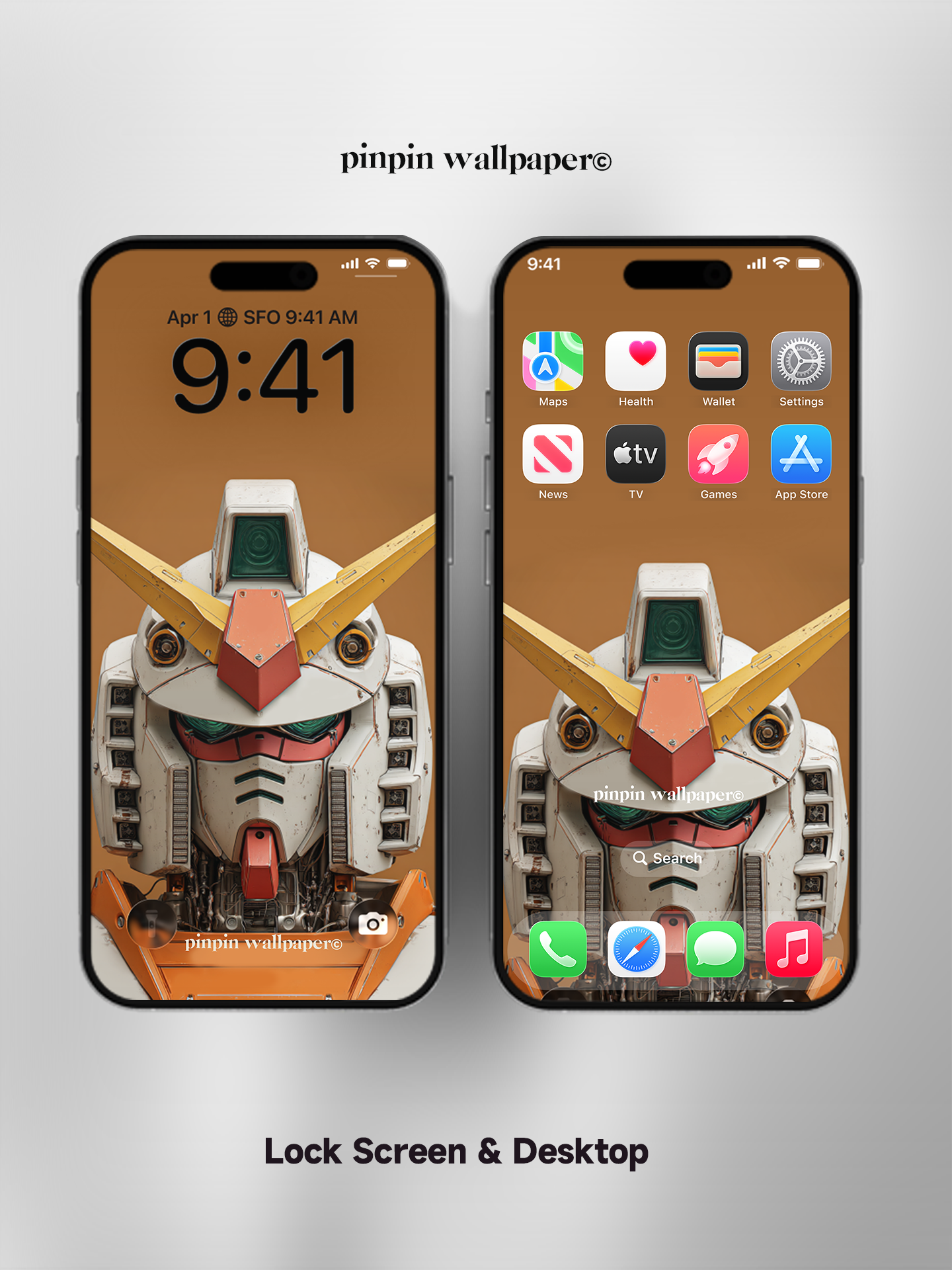 4K HD Phone Wallpaper Background - NO.5864 Minimalist Gradient Style Gundam wallpapers for iPhone and Android