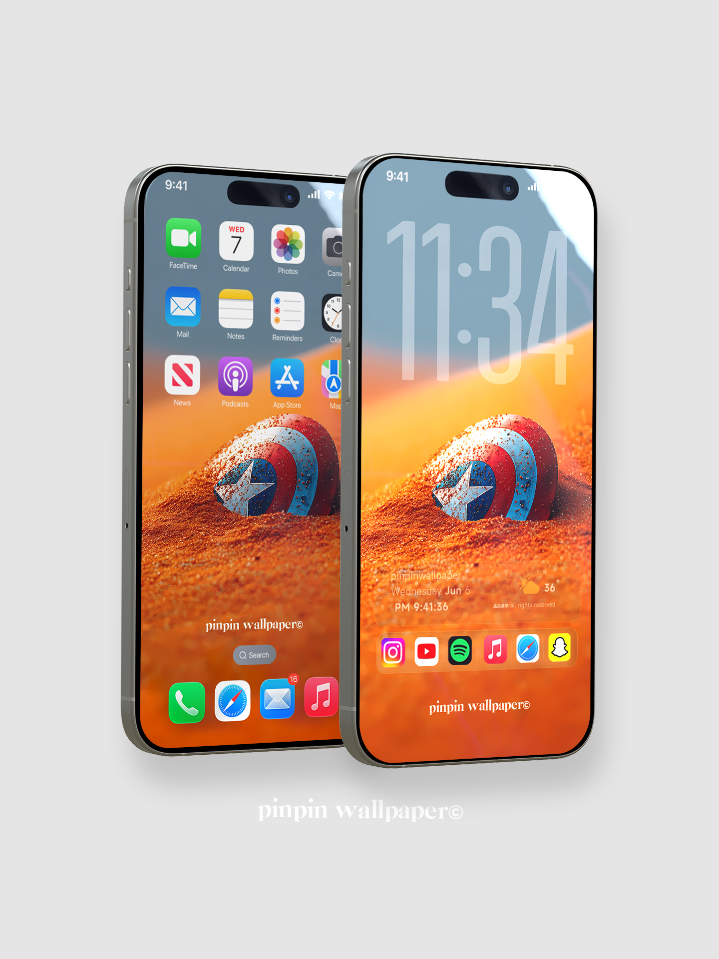 4K HD Mobile Wallpaper Background - NO.5967 Minimalist Gradient Style - Captain America's Shield phone Wallpaper, Compatible with iPhone and Android Devices