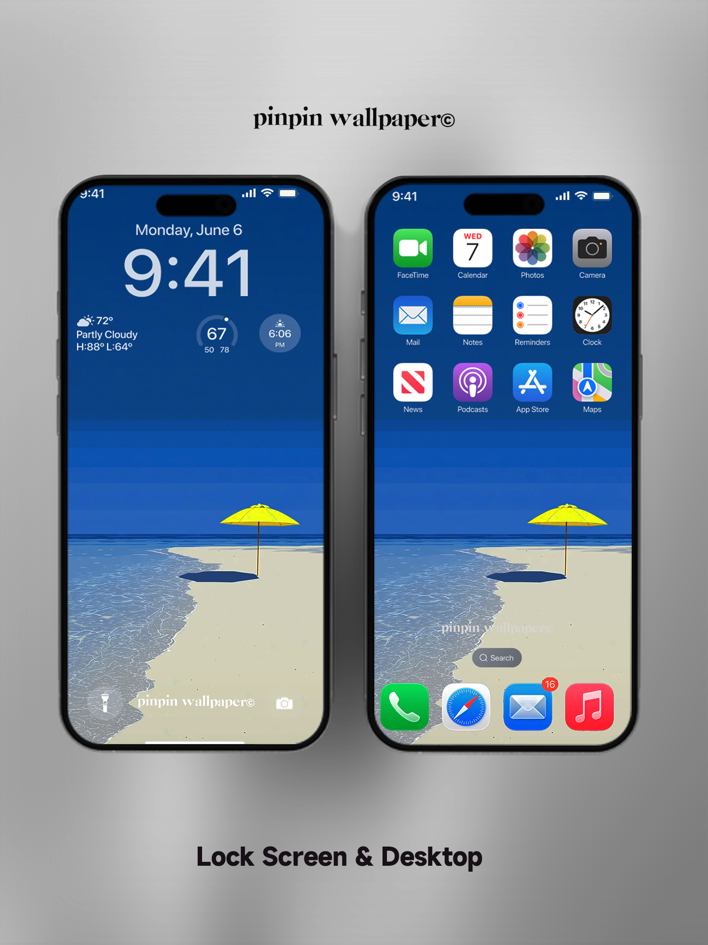 4K HD Phone Wallpaper Background - Minimalist Gradient Style bule sumer wallpapers for iPhone and Android