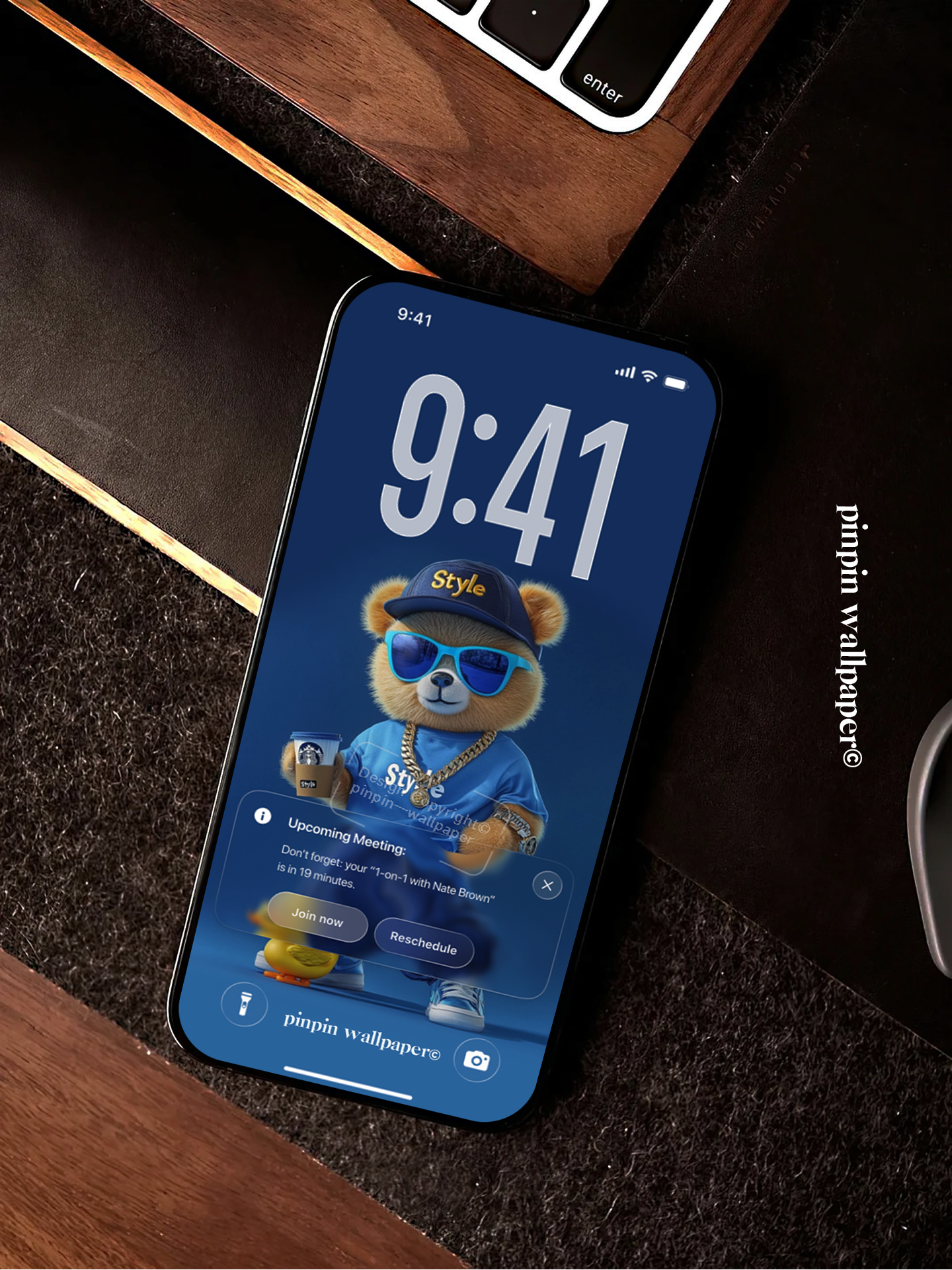 4K HD Phone Wallpaper Background - NO.5874 Minimalist Gradient Style teddy bear wallpapers for iPhone and Android