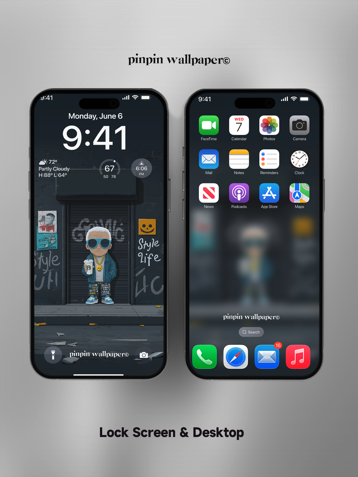 4K HD Phone Wallpaper Background - NO.5725 Minimalist Gradient Style scrawl wallpapers for iPhone and Android